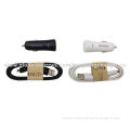 2014 Mobile Phone USB Cable Car Charger for iPhone 5S and Other New Smartphones, 12-24V, 5V/1A